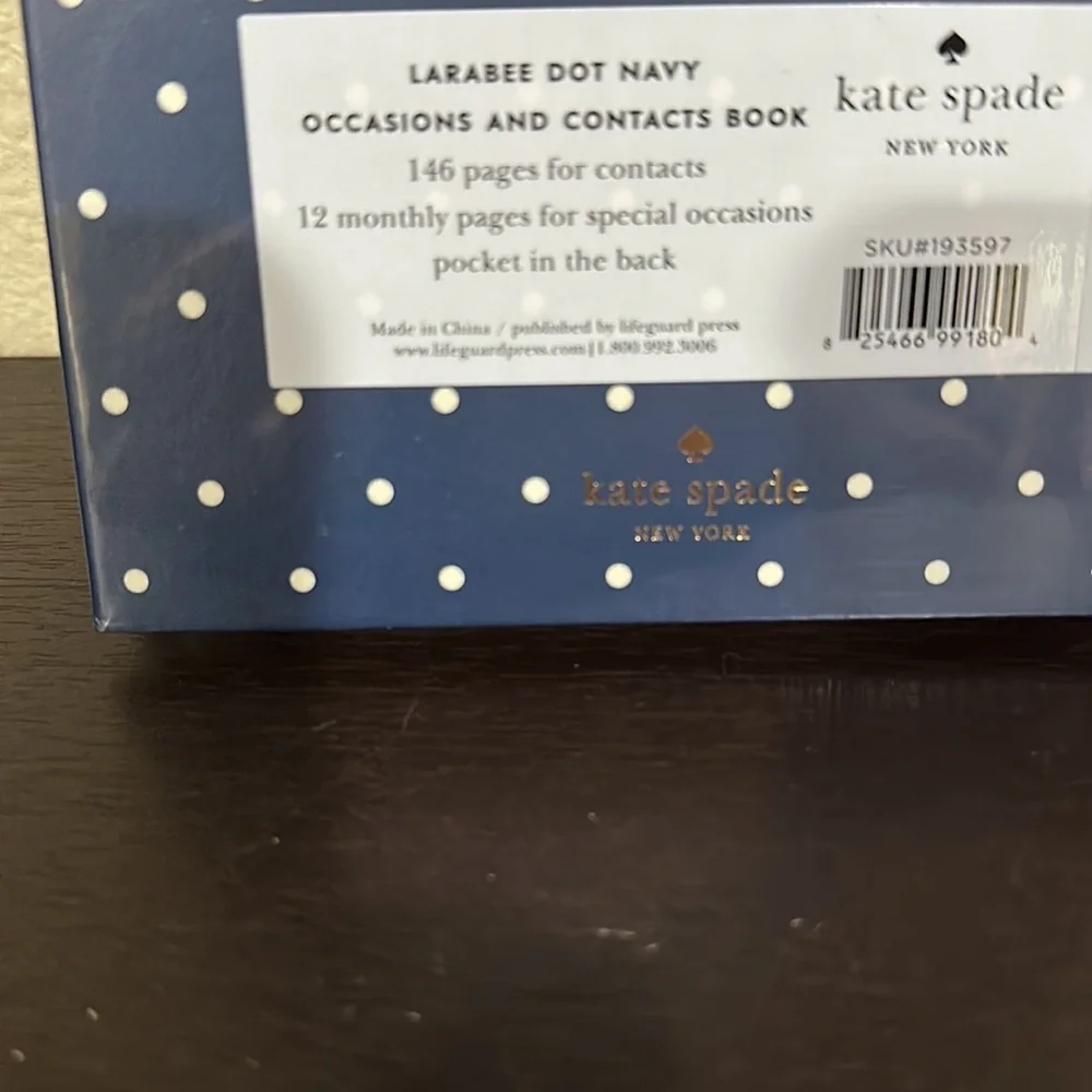 NWT Kate Spade Occasions and Contacts Address book